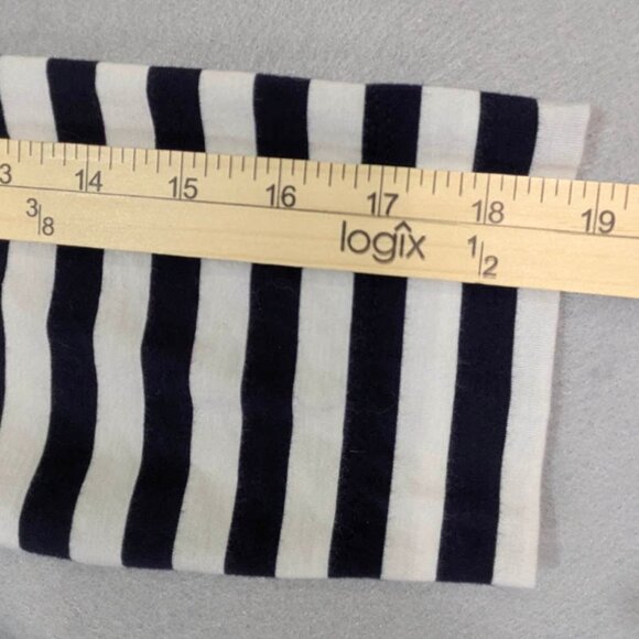 Chico's Ultimate Tee Tunic Womens M Navy Breton Stripe Nautical French Chic - Picture 8 of 10